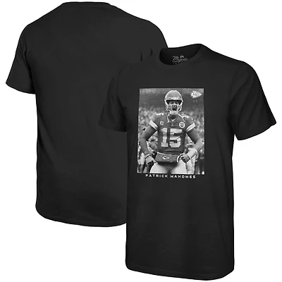 Men's Majestic Threads Patrick Mahomes Black Kansas City Chiefs Oversized Player Image T-Shirt
