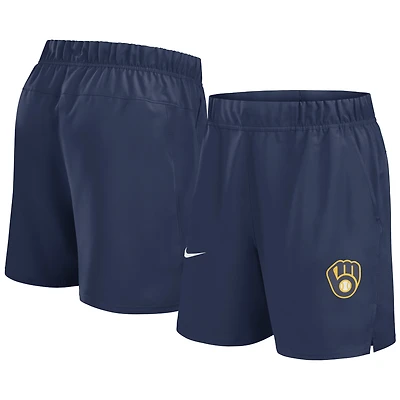 Men's Nike Navy Milwaukee Brewers Woven Victory Dri-FIT Shorts