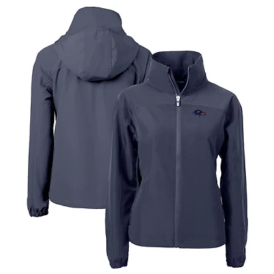 Women's Cutter & Buck  Navy Baltimore Ravens  Charter Eco Recycled Full-Zip Jacket