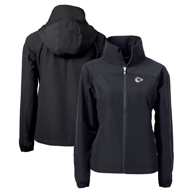 Women's Cutter & Buck Kansas City Chiefs Charter Eco Recycled Full-Zip Jacket