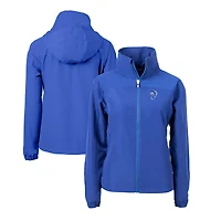 Women's Cutter & Buck  Navy Los Angeles Rams  Charter Eco Recycled Full-Zip Jacket