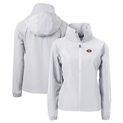 Women's Cutter & Buck Gray San Francisco 49ers Charter Eco Recycled Full-Zip Jacket