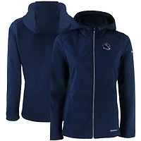 Women's Cutter & Buck Navy Chicago Bears Evoke Eco Softshell Recycled Full-Zip Hooded Jacket