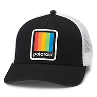 Unisex American Needle Black/White Polaroid Twill Valin Patch Adjustable Trucker Hat