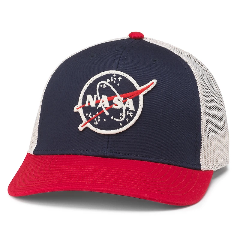 Men's American Needle Navy/Red NASA Back Range Trucker Adjustable Hat