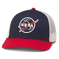 Men's American Needle Navy/Red NASA Back Range Trucker Adjustable Hat