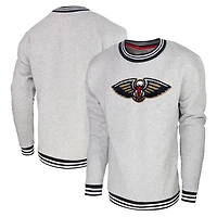 Men's Stadium Essentials Gray New Orleans Pelicans Club Level Pullover Sweatshirt