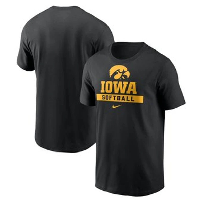 Men's Nike Black Iowa Hawkeyes Softball T-Shirt