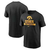 Men's Nike Black Iowa Hawkeyes Softball T-Shirt