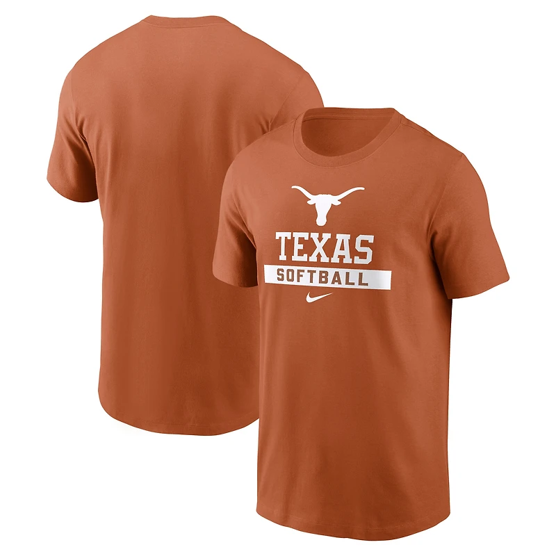 Men's Nike Texas Orange Texas Longhorns Softball T-Shirt