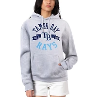 Women's G-III 4Her by Carl Banks Heather Gray Tampa Bay Rays City Graphic Pullover Hoodie