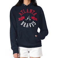 Women's G-III 4Her by Carl Banks Navy Atlanta Braves City Graphic Pullover Hoodie