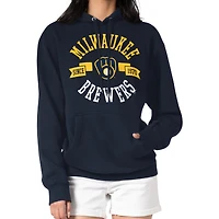 Women's G-III 4Her by Carl Banks Navy Milwaukee Brewers City Graphic Pullover Hoodie