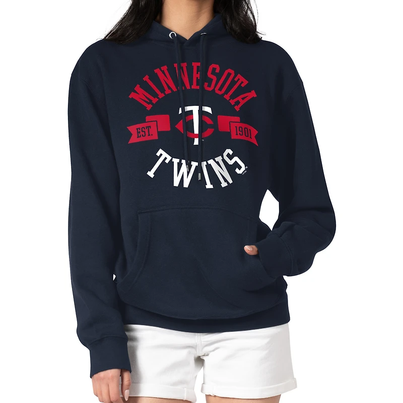 Women's G-III 4Her by Carl Banks Navy Minnesota Twins City Graphic Pullover Hoodie