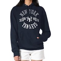 Women's G-III 4Her by Carl Banks Navy New York Yankees City Graphic Pullover Hoodie