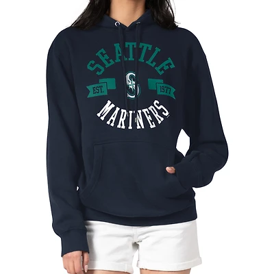 Women's G-III 4Her by Carl Banks Navy Seattle Mariners City Graphic Pullover Hoodie