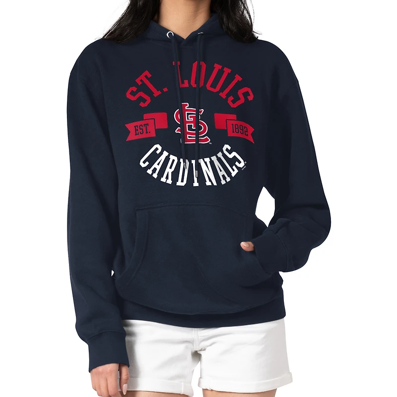 Women's G-III 4Her by Carl Banks Navy St. Louis Cardinals City Graphic Pullover Hoodie