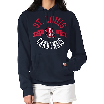 Women's G-III 4Her by Carl Banks Navy St. Louis Cardinals City Graphic Pullover Hoodie