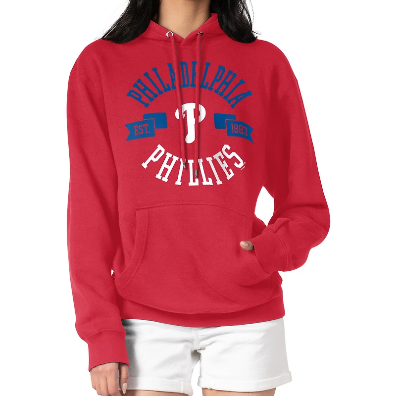 Women's G-III 4Her by Carl Banks Red Philadelphia Phillies City Graphic Pullover Hoodie