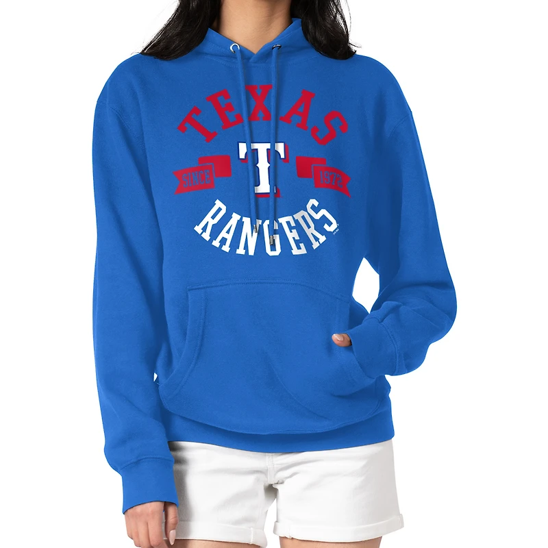 Women's G-III 4Her by Carl Banks Royal Texas Rangers City Graphic Pullover Hoodie