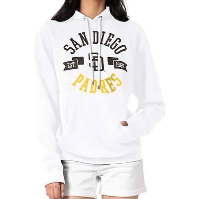 Women's G-III 4Her by Carl Banks White San Diego Padres City Graphic Pullover Hoodie