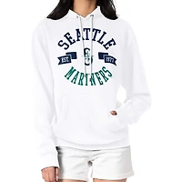 Women's G-III 4Her by Carl Banks White Seattle Mariners City Graphic Pullover Hoodie
