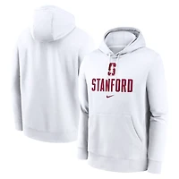 Men's Nike White Stanford Cardinal Primetime Club Fleece Pullover Hoodie