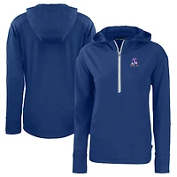 Women's Cutter & Buck New England Patriots Throwback Daybreak Eco Recycled Half-Zip Hoodie