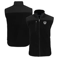 Men's Cutter & Buck  Black Las Vegas Raiders Throwback Cascade Eco Sherpa Fleece Full-Zip Vest