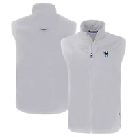 Men's Cutter & Buck  Gray Indianapolis Colts Throwback Charter Eco Recycled Full-Zip Vest