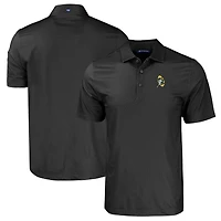 Men's Cutter & Buck  Black Green Bay Packers Throwback Big & Tall Pike Eco Tonal Geo Print Stretch Recycled Polo