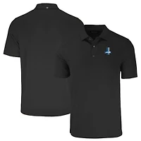 Men's Cutter & Buck  Black Detroit Lions Throwback Forge Eco Stretch Recycled Polo