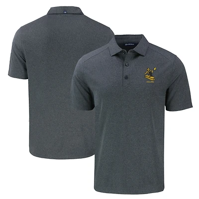 Men's Cutter & Buck  Heather Black Pittsburgh Steelers Throwback Forge Eco Stretch Recycled Polo