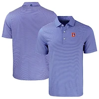 Men's Cutter & Buck  Blue/White Denver Broncos Throwback Big & Tall Forge Eco Double Stripe Stretch Recycled Polo