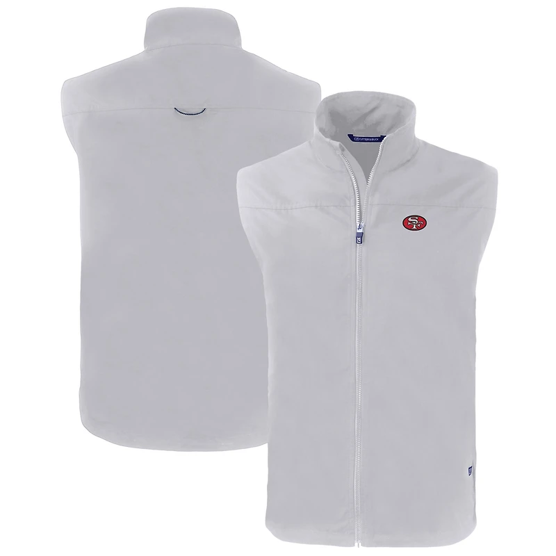 Men's Cutter & Buck San Francisco 49ers Throwback Big & Tall Charter Eco Full-Zip Vest