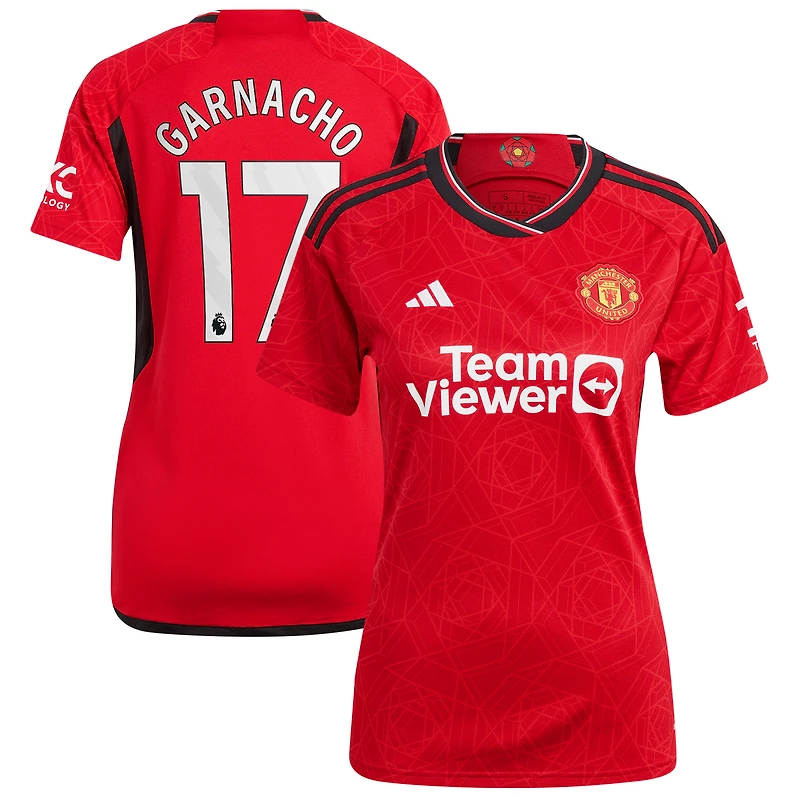 Women's adidas Alejandro Garnacho Red Manchester United 2023/24 Home Replica Player Jersey