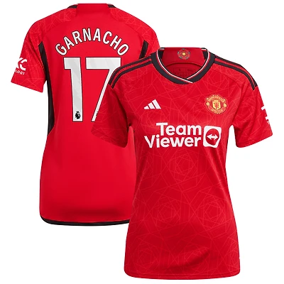Women's adidas Alejandro Garnacho Red Manchester United 2023/24 Home Replica Player Jersey