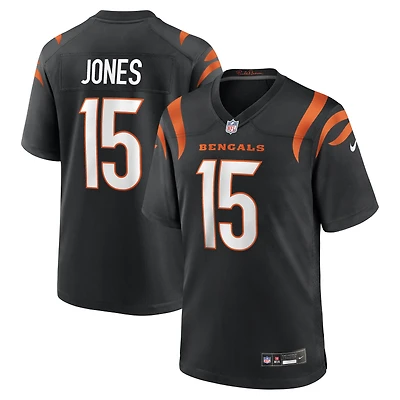 Men's Nike Charlie Jones Black Cincinnati Bengals Team Game Jersey