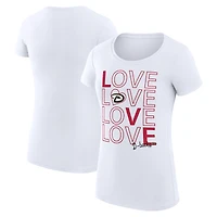Women's G-III 4Her by Carl Banks White Arizona Diamondbacks Super-Slim Fit Lightweight Love Graphic Team T-Shirt