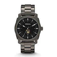 Men's Fossil Gray Milwaukee Brewers Machine Smoke Stainless Steel Watch