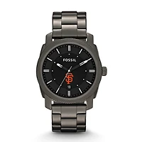 Men's Fossil Gray San Francisco Giants Machine Smoke Stainless Steel Watch