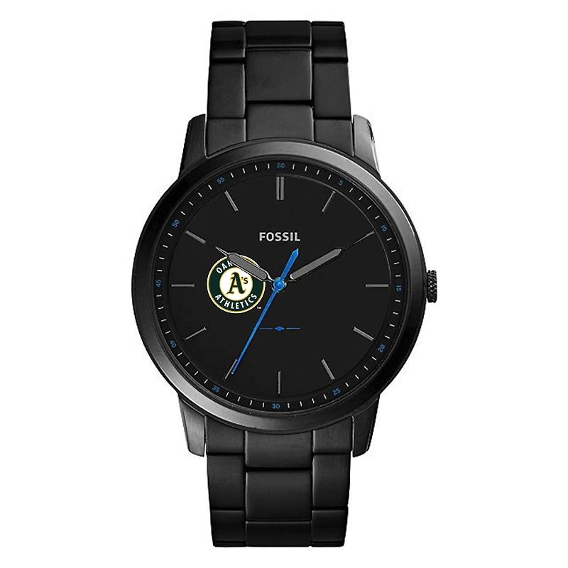 Men's Fossil Black Athletics Minimalist Stainless Steel Watch