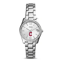 Women's Fossil Silver Cleveland Guardians Scarlette Stainless Steel Watch
