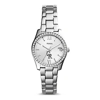 Women's Fossil Silver Colorado Rockies Scarlette Stainless Steel Watch