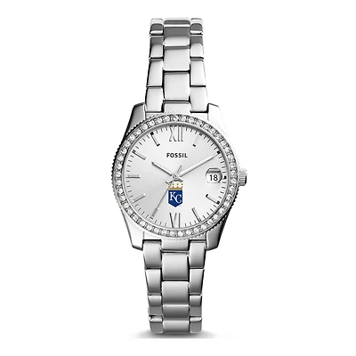 Women's Fossil Silver Kansas City Royals Scarlette Stainless Steel Watch