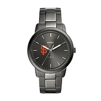 Men's Fossil Gray San Francisco Giants Fossil Minimalist Smoke Stainless Steel Watch
