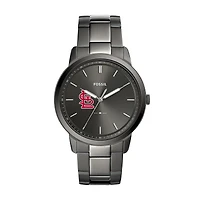 Men's Fossil Gray St. Louis Cardinals Fossil Minimalist Smoke Stainless Steel Watch