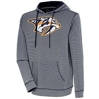 Men's Antigua  Navy Nashville Predators Axe Bunker Tri-Blend Pullover Hoodie