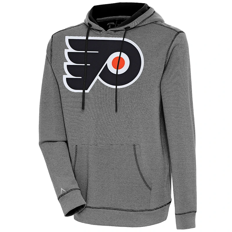 Men's Antigua Philadelphia Flyers Axe Bunker Tri-Blend Pullover Hoodie