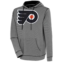 Men's Antigua Philadelphia Flyers Axe Bunker Tri-Blend Pullover Hoodie